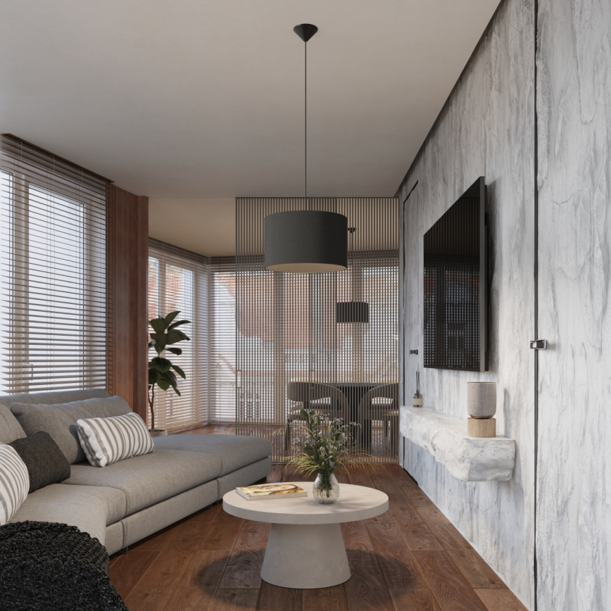 Підвісна люстра NOVA 1xE27/15W/230V діаметр 40 см чорний