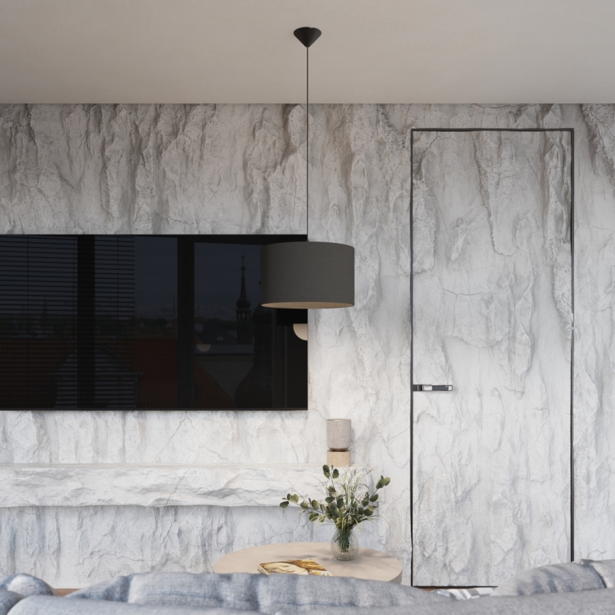 Підвісна люстра NOVA 1xE27/15W/230V діаметр 40 см чорний