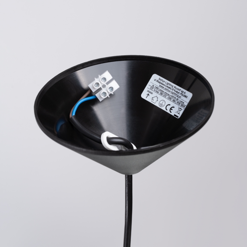 Підвісна люстра NOVA 1xE27/15W/230V діаметр 40 см чорний