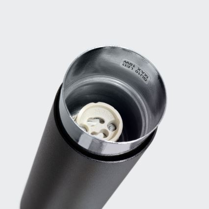 Точковий світильник NERO 1xGU10/10W/230V 22,5 см чорний/глянцевий хром