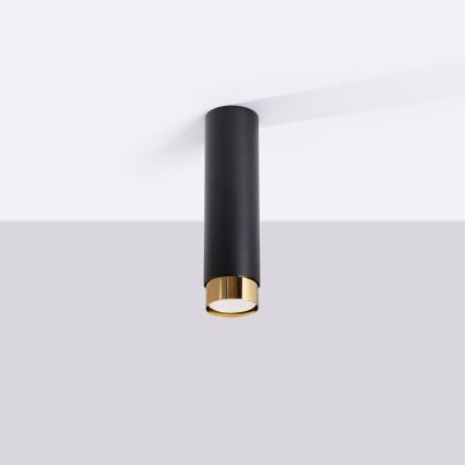 Точковий світильник NERO 1xGU10/10W/230V 22,5 см чорний/золотий
