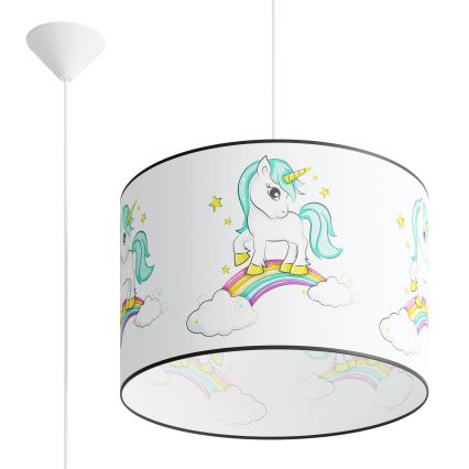 Детская подвесная люстра UNICORN 1xE27/15W/230V диаметр 40 см единорог