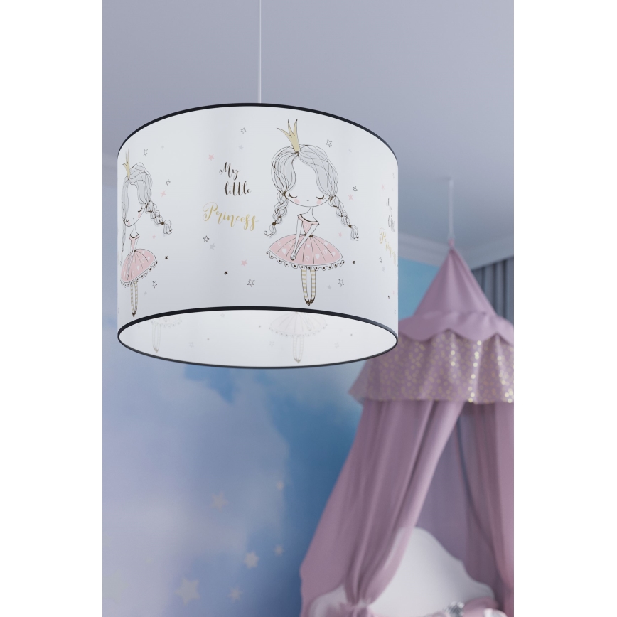 Дитяча підвісна люстра PRINCESS 1xE27/15W/230V діаметр 30 см принцеса