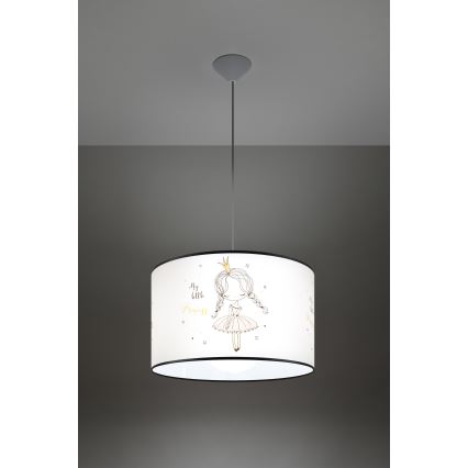 Детская подвесная люстра PRINCESS 1xE27/15W/230V диаметр 40 см принцесса