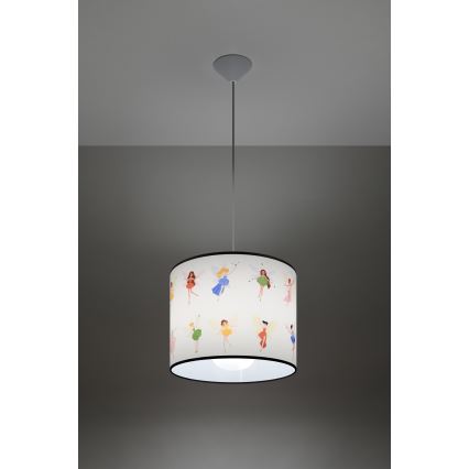 Дитяча підвісна люстра FAIRY 1xE27/15W/230V діаметр 30 см фея