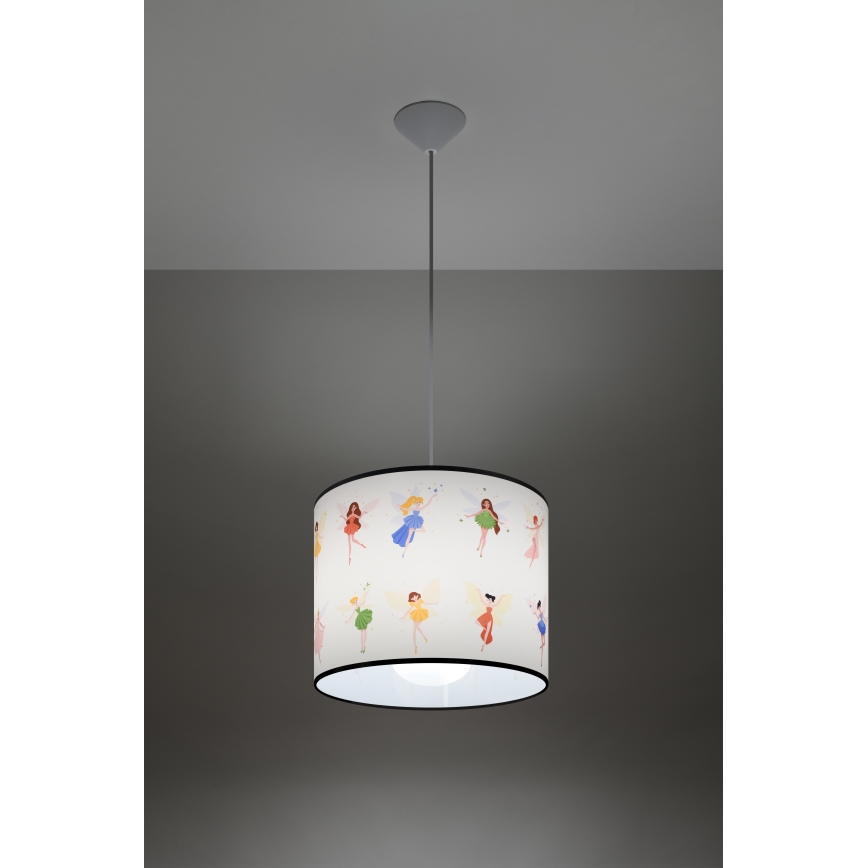Дитяча підвісна люстра FAIRY 1xE27/15W/230V діаметр 30 см фея