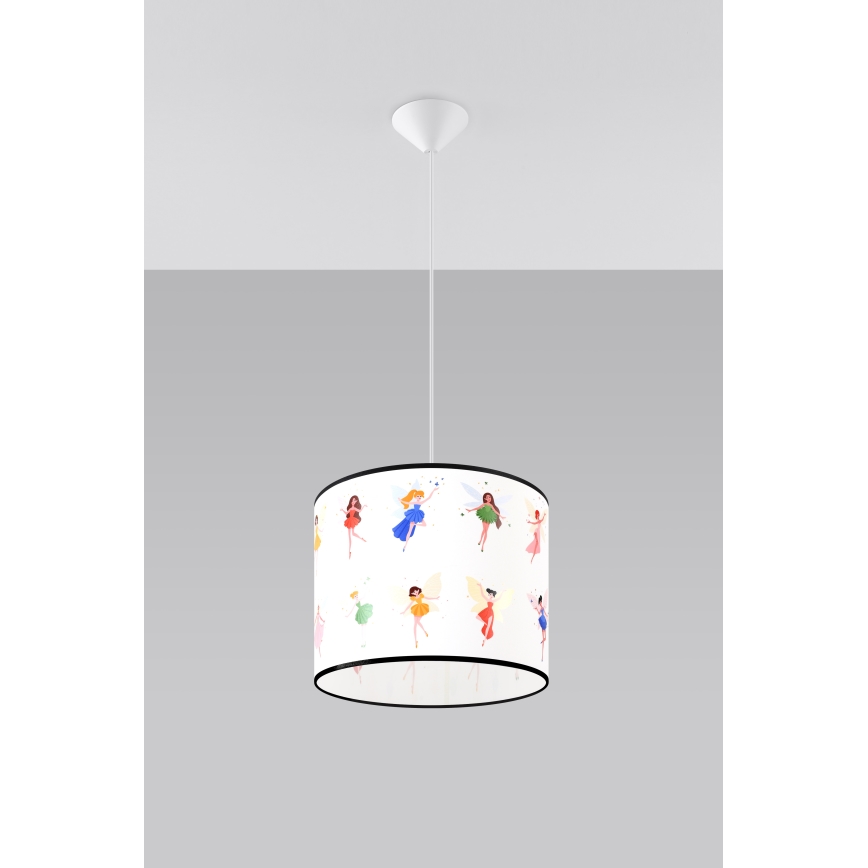 Дитяча підвісна люстра FAIRY 1xE27/15W/230V діаметр 30 см фея