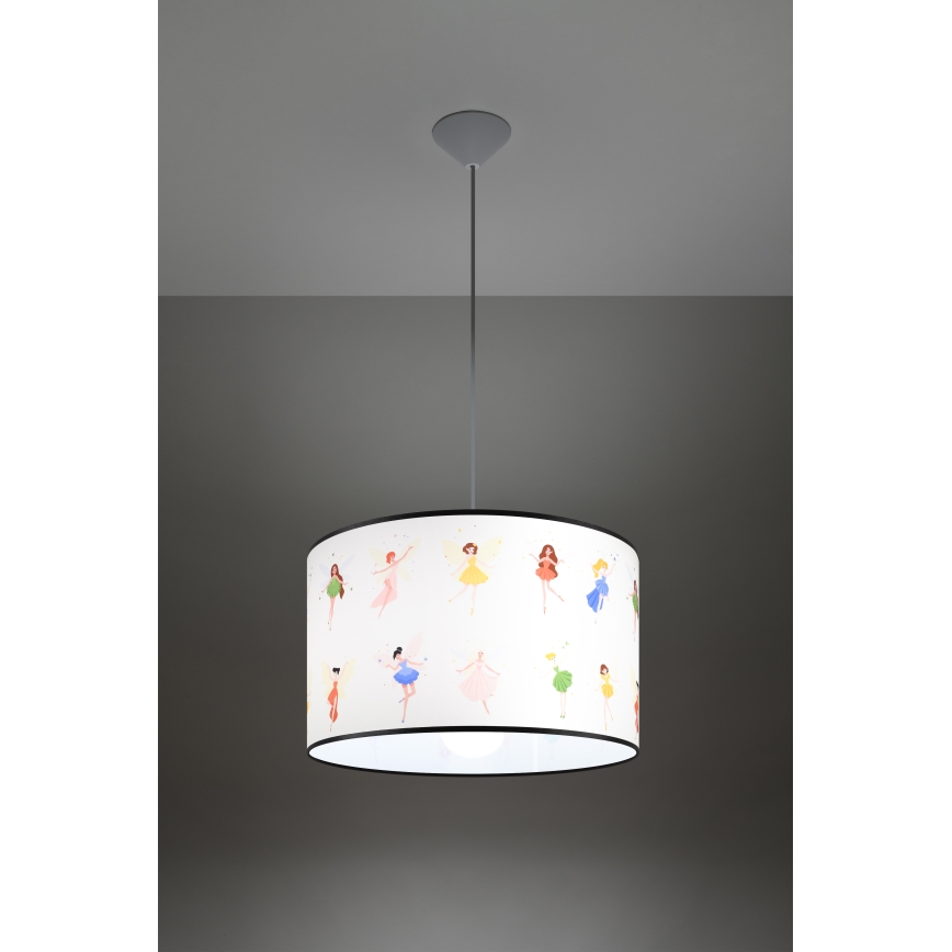 Дитяча підвісна люстра FAIRY 1xE27/15W/230V діаметр 40 см фея
