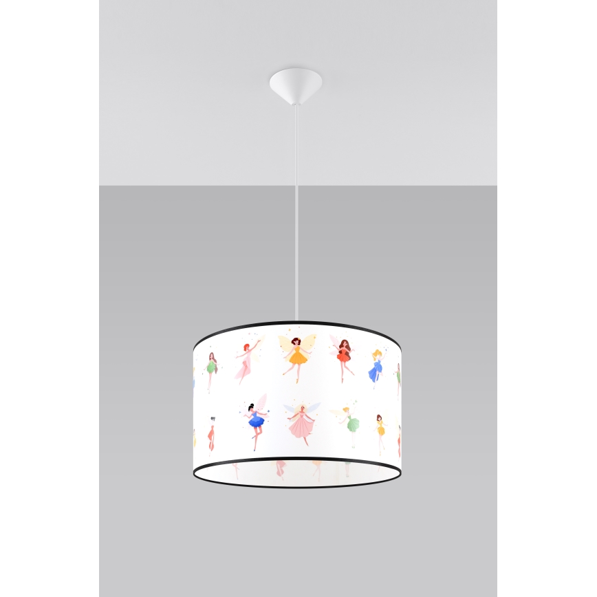 Дитяча підвісна люстра FAIRY 1xE27/15W/230V діаметр 40 см фея