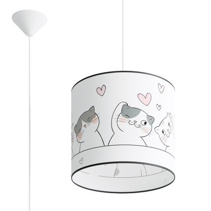 Дитяча підвісна люстра CAT 1xE27/15W/230V діаметр 30 см кіт