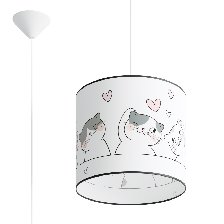Дитяча підвісна люстра CAT 1xE27/15W/230V діаметр 30 см кіт