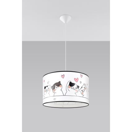 Детская подвесная люстра CAT 1xE27/15W/230V диаметр 40 см кот