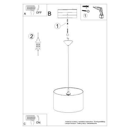 Детская подвесная люстра CAT 1xE27/15W/230V диаметр 40 см кот