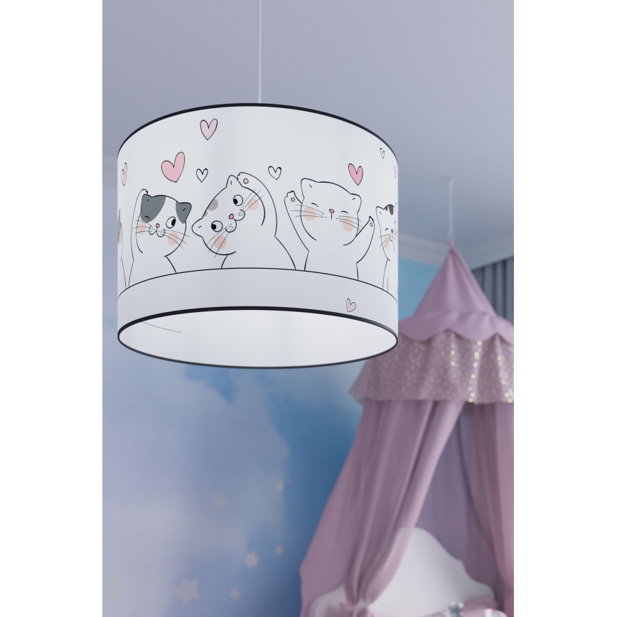 Дитяча підвісна люстра CAT 1xE27/15W/230V діаметр 40 см кіт