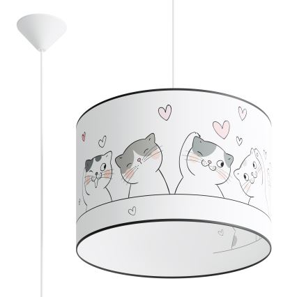 Дитяча підвісна люстра CAT 1xE27/15W/230V діаметр 40 см кіт