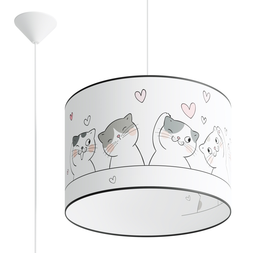 Дитяча підвісна люстра CAT 1xE27/15W/230V діаметр 40 см кіт