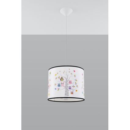 Дитяча підвісна люстра OWLS 1xE27/15W/230V діаметр 30 см сови