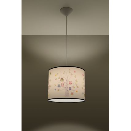 Дитяча підвісна люстра OWLS 1xE27/15W/230V діаметр 40 см сови