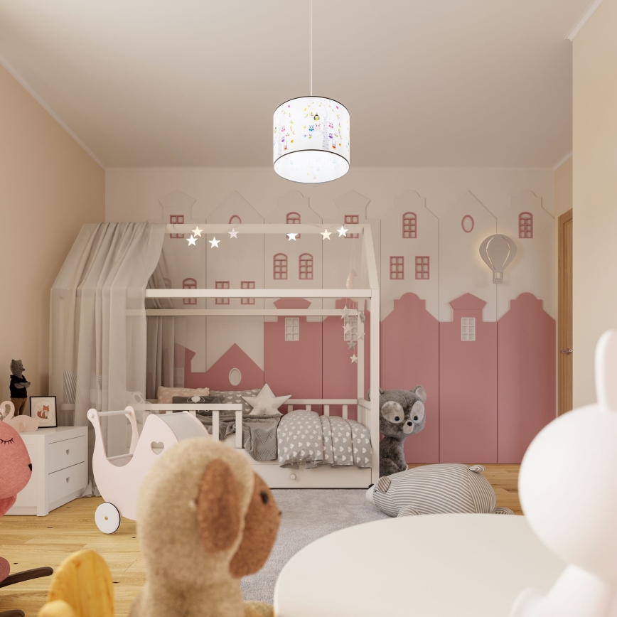 Дитяча підвісна люстра OWLS 1xE27/15W/230V діаметр 40 см сови