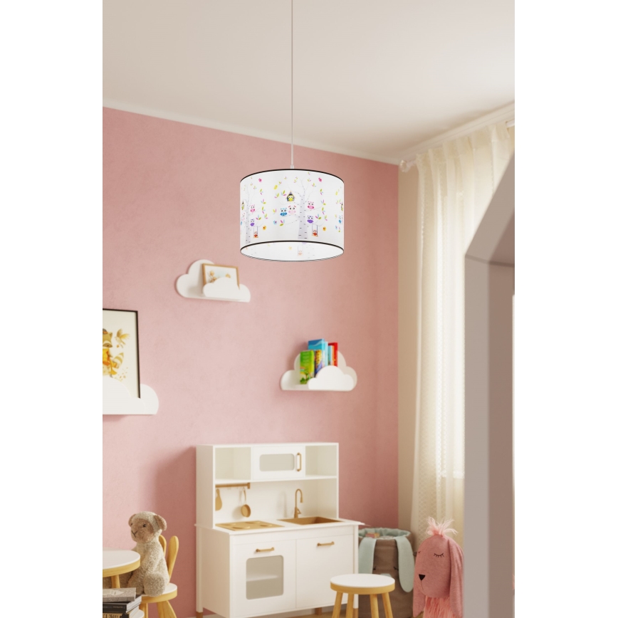 Дитяча підвісна люстра OWLS 1xE27/15W/230V діаметр 40 см сови