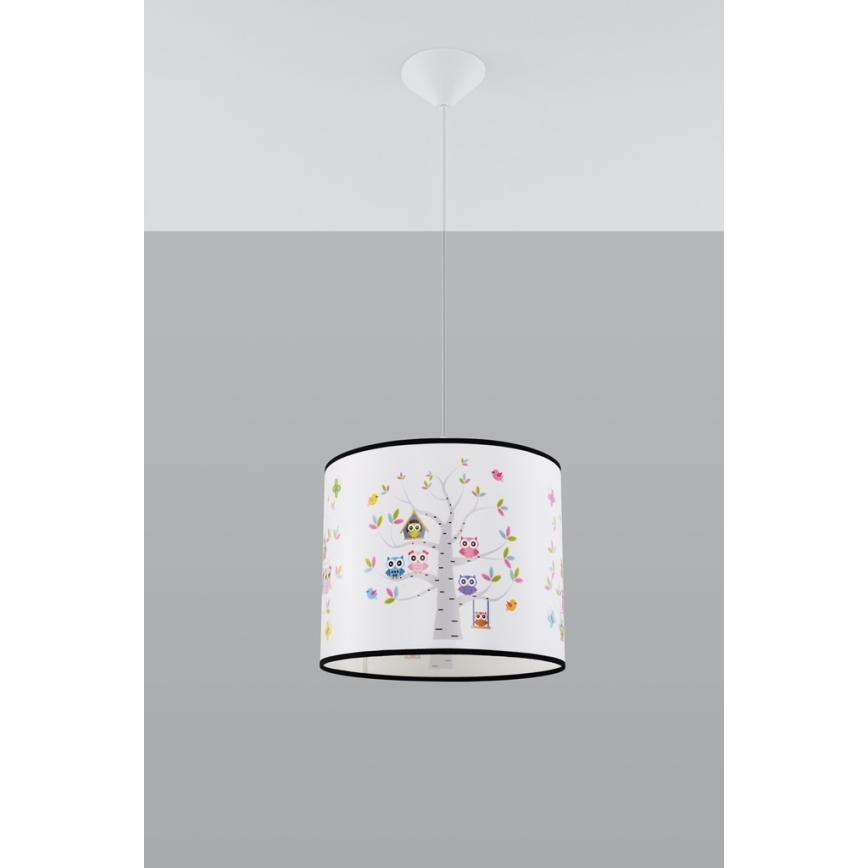 Дитяча підвісна люстра OWLS 1xE27/15W/230V діаметр 40 см сови