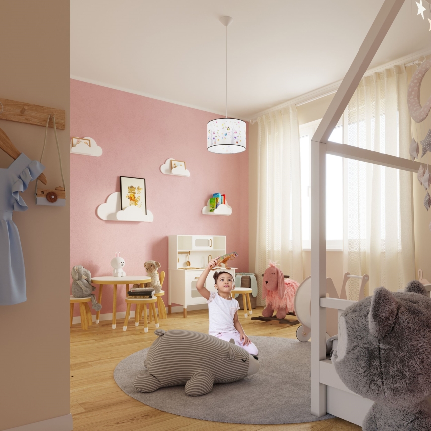 Дитяча підвісна люстра OWLS 1xE27/15W/230V діаметр 40 см сови