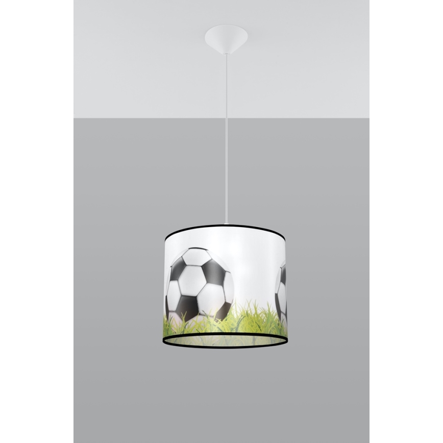 Дитяча підвісна люстра FOOTBALL 1xE27/15W/230V діаметр 30 см футбол