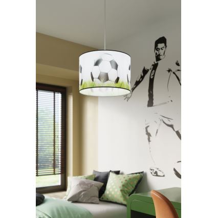 Дитяча підвісна люстра FOOTBALL 1xE27/15W/230V діаметр 30 см футбол