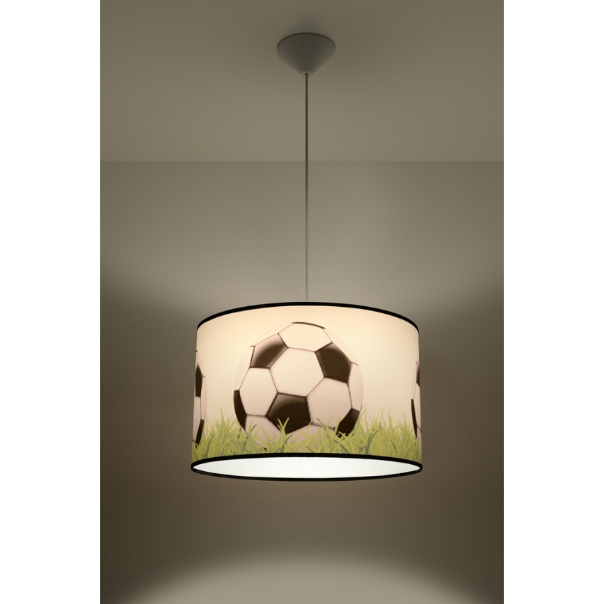Дитяча підвісна люстра FOOTBALL 1xE27/15W/230V діаметр 40 см футбол