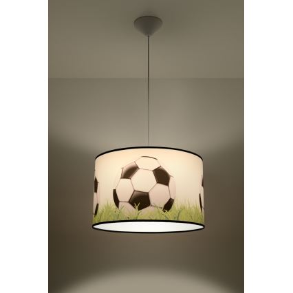 Дитяча підвісна люстра FOOTBALL 1xE27/15W/230V діаметр 40 см футбол