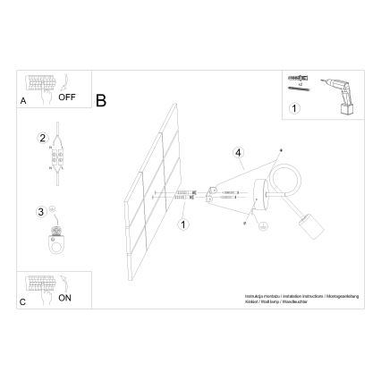 Настенная лампа LOOP 1xE27/15W/230V белый