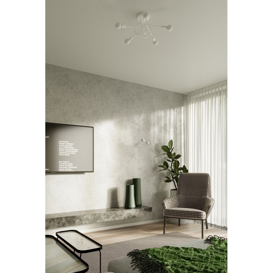 Припотолочная люстра LOOP 5xE27/15W/230V белый