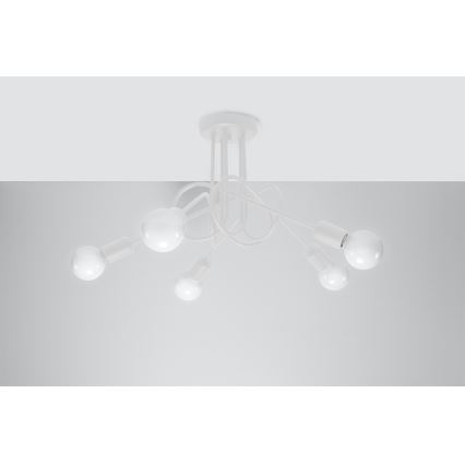 Припотолочная люстра LOOP 5xE27/15W/230V белый