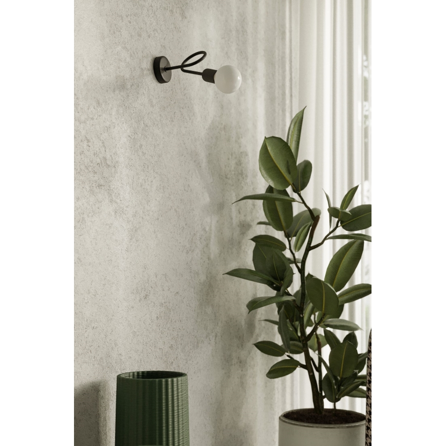 Настінна лампа LOOP 1xE27/15W/230V чорний