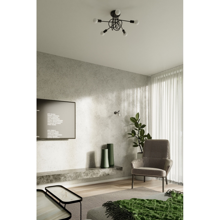 Настінна лампа LOOP 1xE27/15W/230V чорний