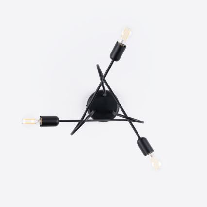 Пристельова люстра LOOP 3xE27/15W/230V чорний