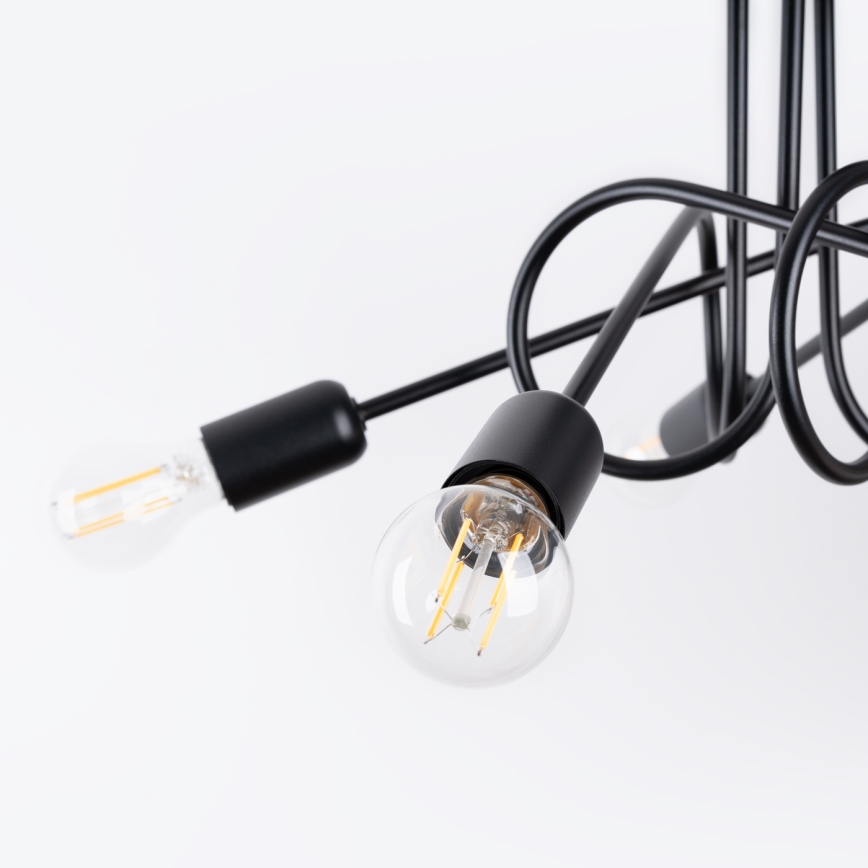Пристельова люстра LOOP 5xE27/15W/230V чорний