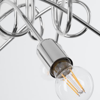 Пристельова люстра LOOP 5xE27/15W/230V глянцевий хром
