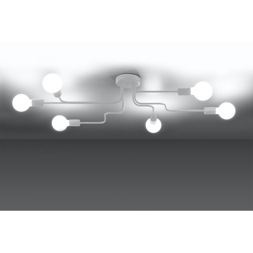 Припотолочная люстра VECTOR 6xE27/15W/230V белый