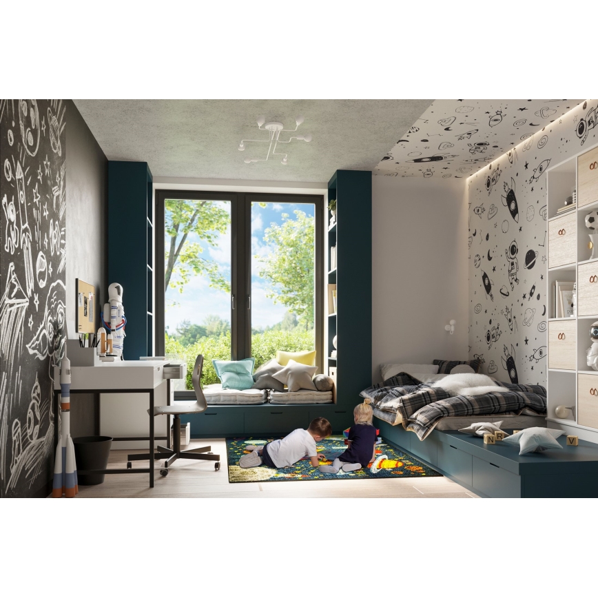 Припотолочная люстра VECTOR 6xE27/15W/230V белый