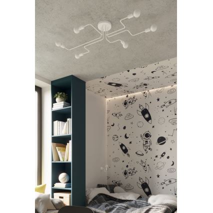 Припотолочная люстра VECTOR 6xE27/15W/230V белый