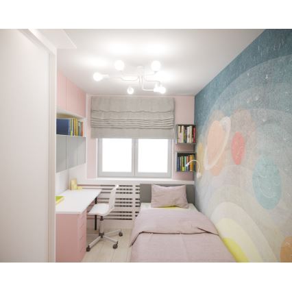 Припотолочная люстра VECTOR 6xE27/15W/230V белый