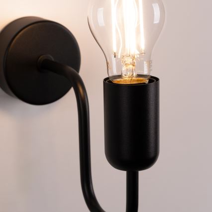 Настінна лампа VECTOR 1xE27/15W/230V чорний