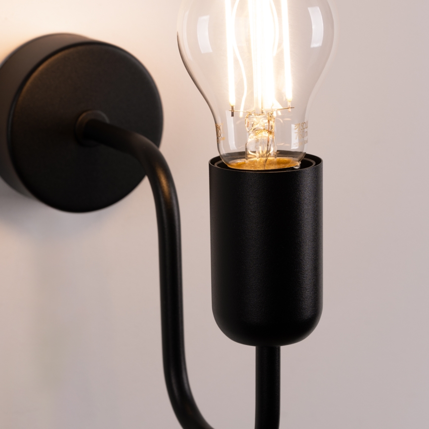 Настінна лампа VECTOR 1xE27/15W/230V чорний