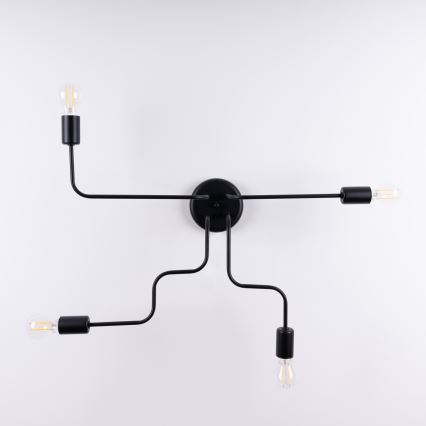 Припотолочная люстра VECTOR 4xE27/15W/230V черный