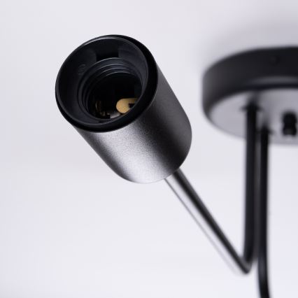 Пристельова люстра VECTOR 4xE27/15W/230V чорний