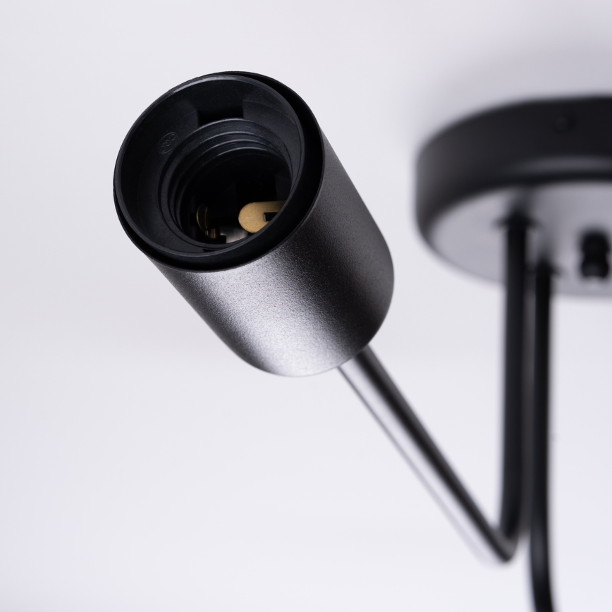 Пристельова люстра VECTOR 4xE27/15W/230V чорний