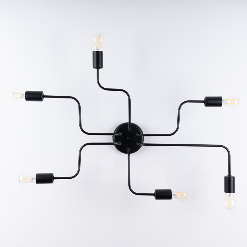 Припотолочная люстра VECTOR 6xE27/15W/230V черный