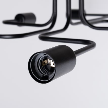 Пристельова люстра VECTOR 6xE27/15W/230V чорний