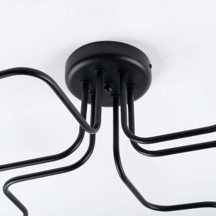 Пристельова люстра VECTOR 6xE27/15W/230V чорний